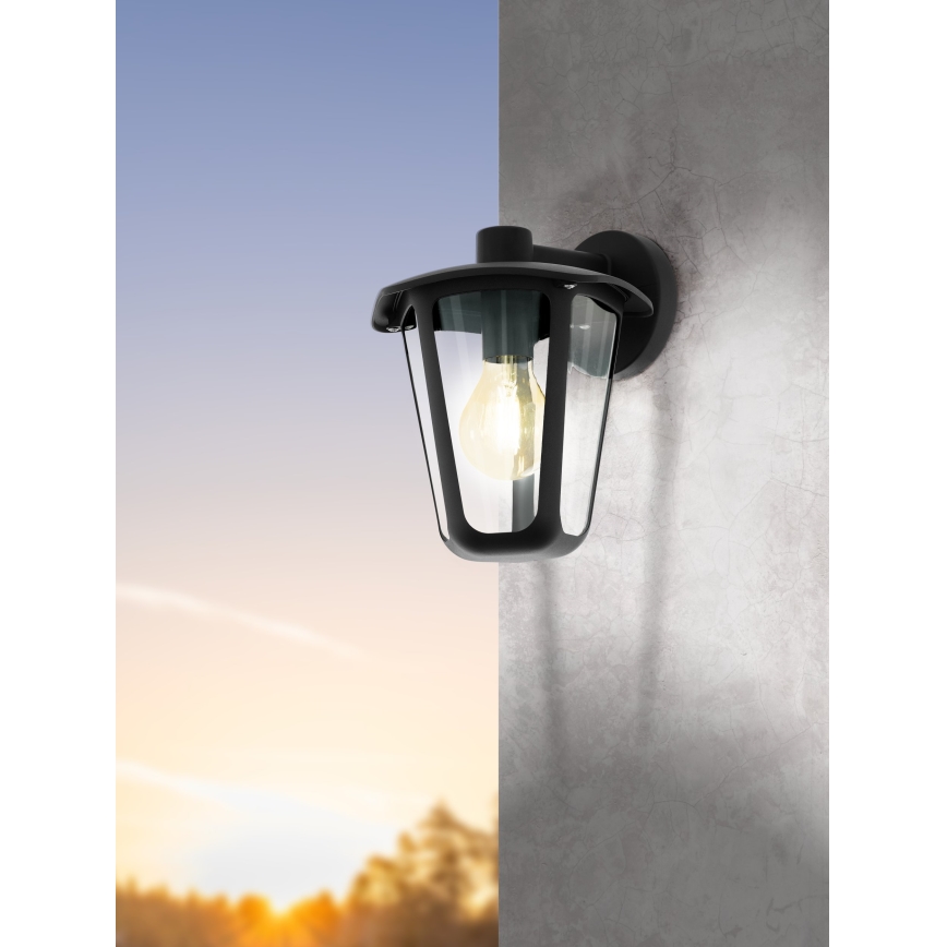 Eglo - Buiten wandlamp 1xE27/60W/230V IP4zwart