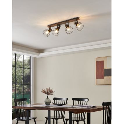 Eglo 98137 - Plafondspot SAMBATELLO 4xE27/40W/230V