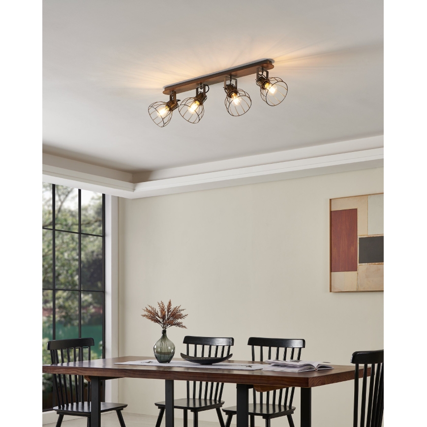 Eglo 98137 - Plafondspot SAMBATELLO 4xE27/40W/230V