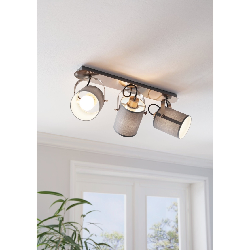 Eglo 98141 - Spotlamp VILLABATE 3xE27/10W/230V