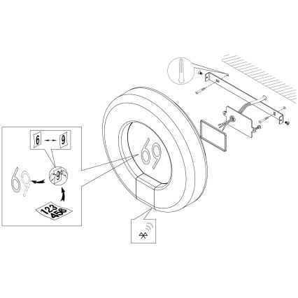 Eglo 98145 - LED Dimbaar huis number MARCHESA-C LED/15W/230V IP44