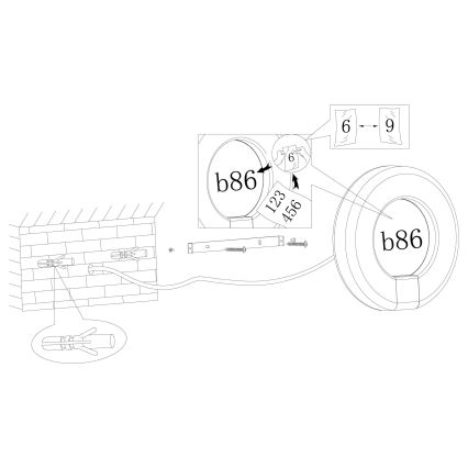 Eglo - LED Huisnummer LED/15W/230V IP44