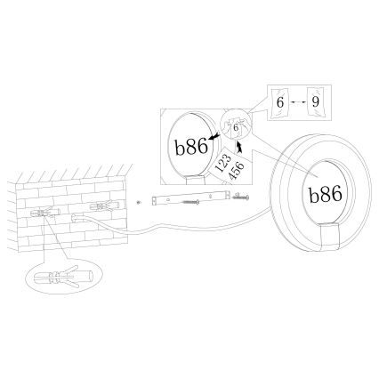 Eglo - LED Huisnummer LED/15W/230V IP44