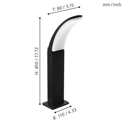 Eglo - LED Buitenlamp LED/11W/230V IP4hoogte 450