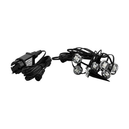 Eglo - LED buiten-decoratiesnoer, 9 LED, 10 m, IP65, warm wit