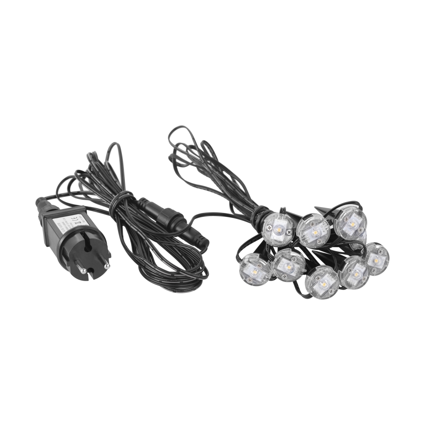 Eglo - LED buiten-decoratiesnoer, 9 LED, 10 m, IP65, warm wit
