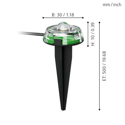 Eglo - LED buiten-decoratiesnoer, 9 LED, 10 m, IP65, warm wit