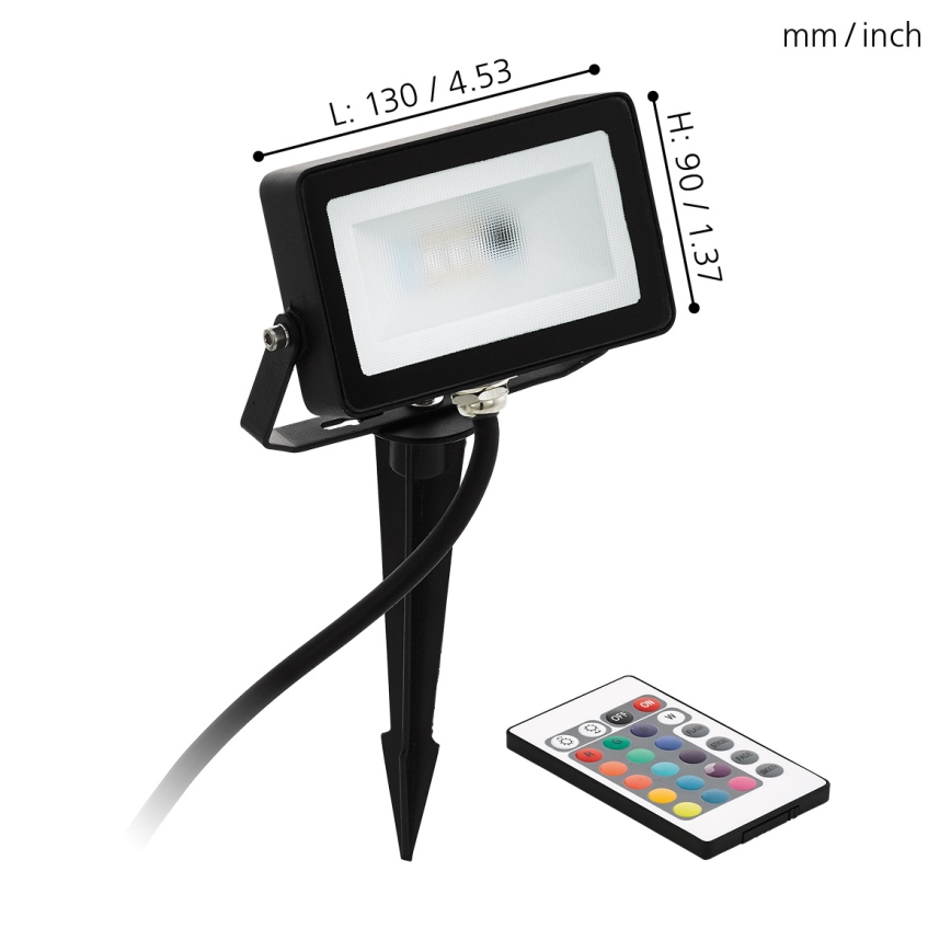 Eglo - LED RGB Schijnwerper LED/10W/230V + afstandsbediening