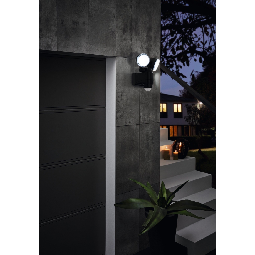 Eglo 98189 - LED Buitenlamp met sensor CASABAS 2xLED/4W/4xLR14 IP44
