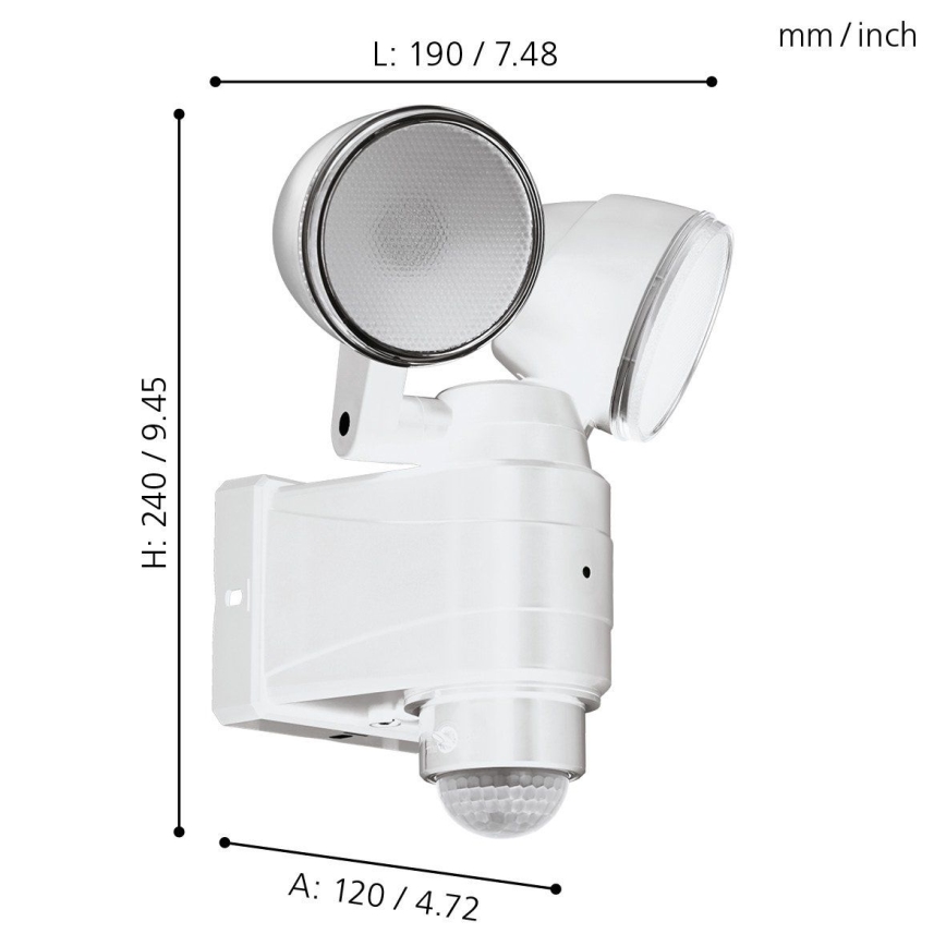 Eglo - LED buitenlamp met sensor 2xLED/4W/4xLR14 IP44