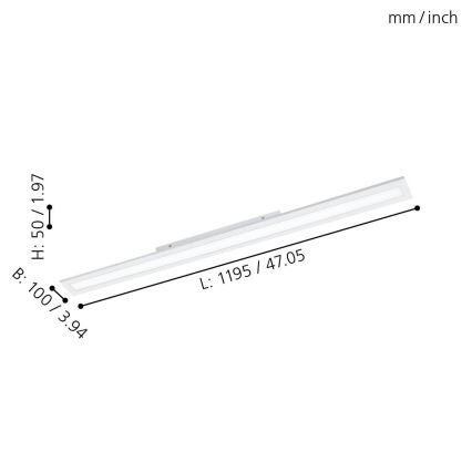 Eglo - LED Paneel dimbaar LED/30W/230V + afstandsbediening