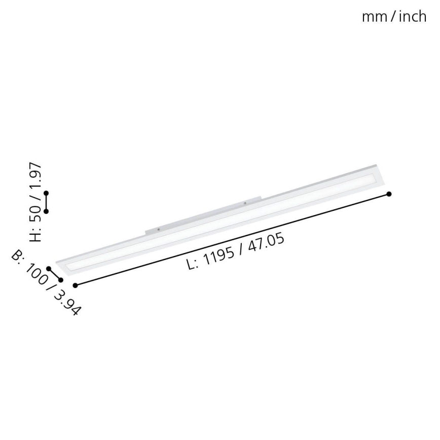 Eglo - LED Paneel dimbaar LED/30W/230V + afstandsbediening