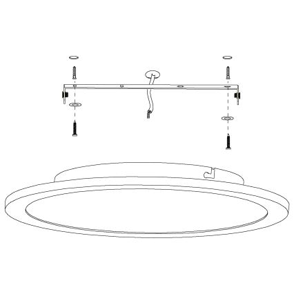 Eglo - LED Plafondlamp dimbaar LED/19,5W/230V + Afstandsbediening