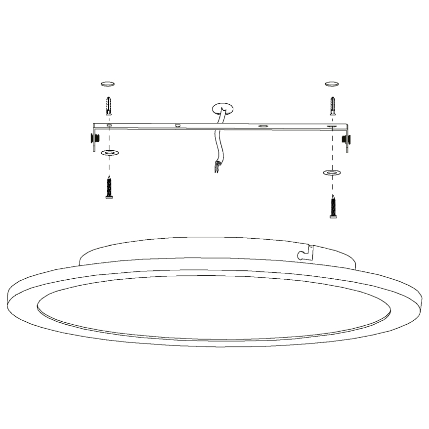 Eglo - LED Plafondlamp dimbaar LED/19,5W/230V + Afstandsbediening