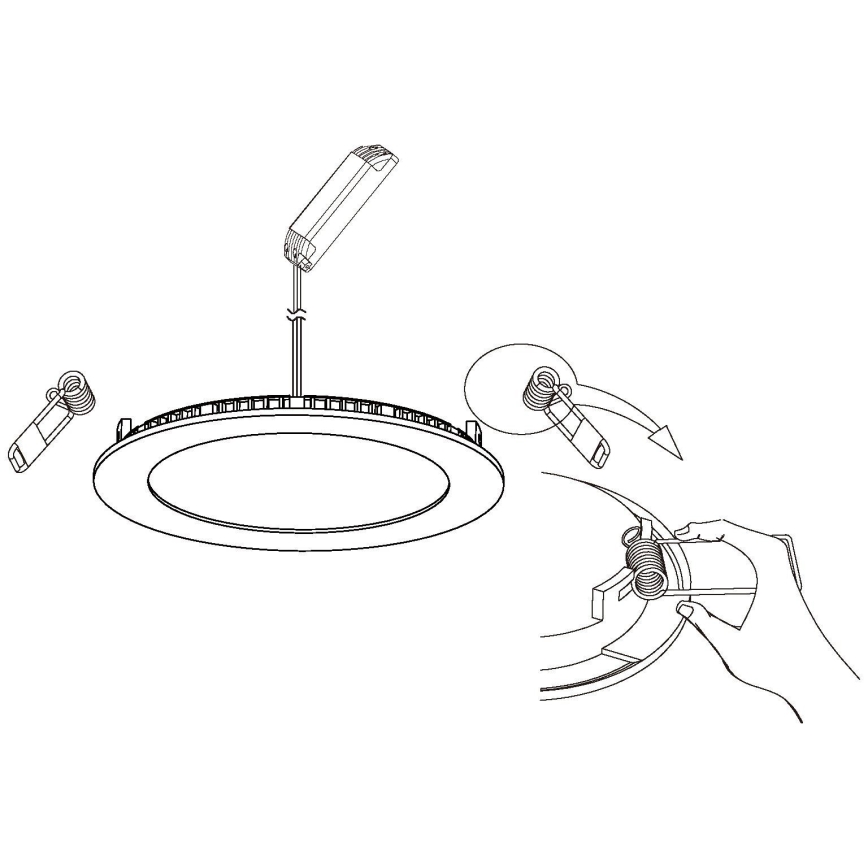 Eglo - LED-dimbare inbouwspot LED/5W/230V + afstandsbediening Ø 12 cm