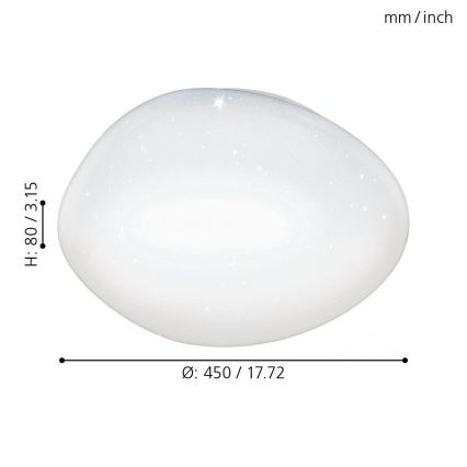 Eglo - LED Plafondlamp dimbaar LED/24W/230V + afstandsbediening