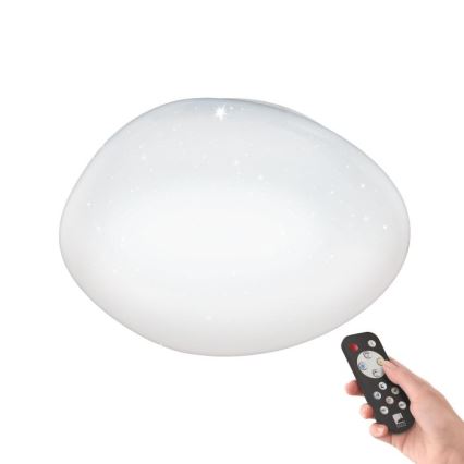 Eglo 98228 - Dimbare LED-plafondlamp SILERAS-A LED/36W/230V Ø 60 cm + afstandsbediening