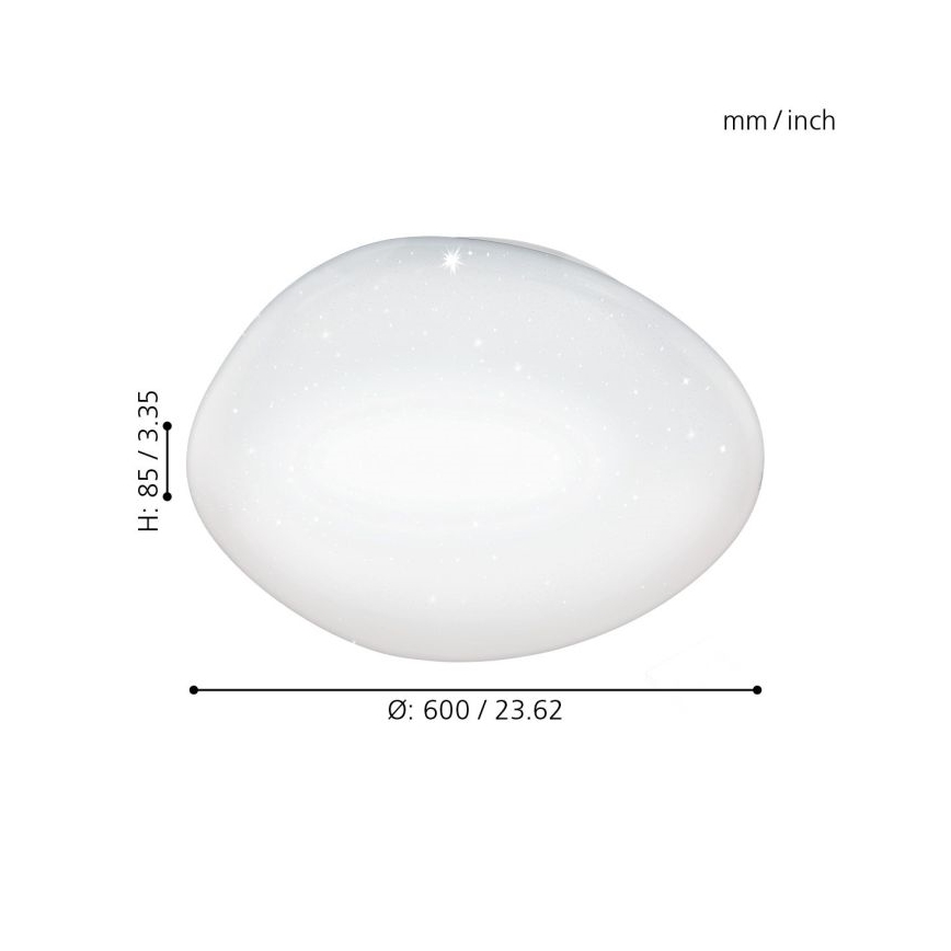 Eglo - LED Plafondlamp dimbaar LED/36W/230V + afstandsbediening