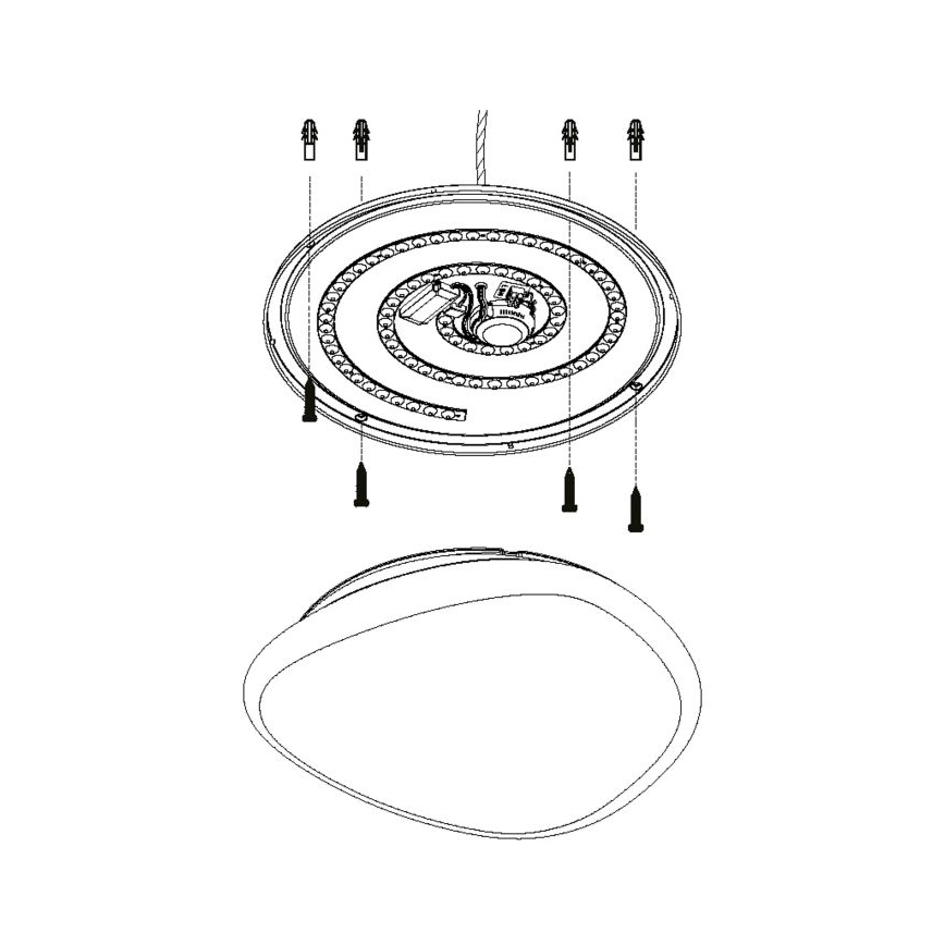 Eglo - LED Plafondlamp dimbaar LED/36W/230V + afstandsbediening