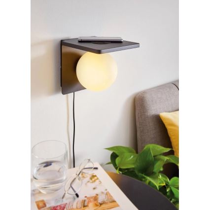 Eglo 98265 - Wandlamp met draadloze oplaadfunctie CIGLIE 1xE14/40W/230V