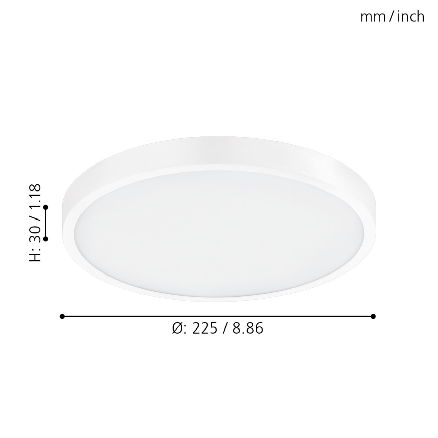 Eglo - LED Plafondlamp dimbaar LED/14W/230V + afstandsbediening
