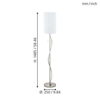 Eglo - LED Vloerlamp 1xE27/60W/230V + LED/11,8W