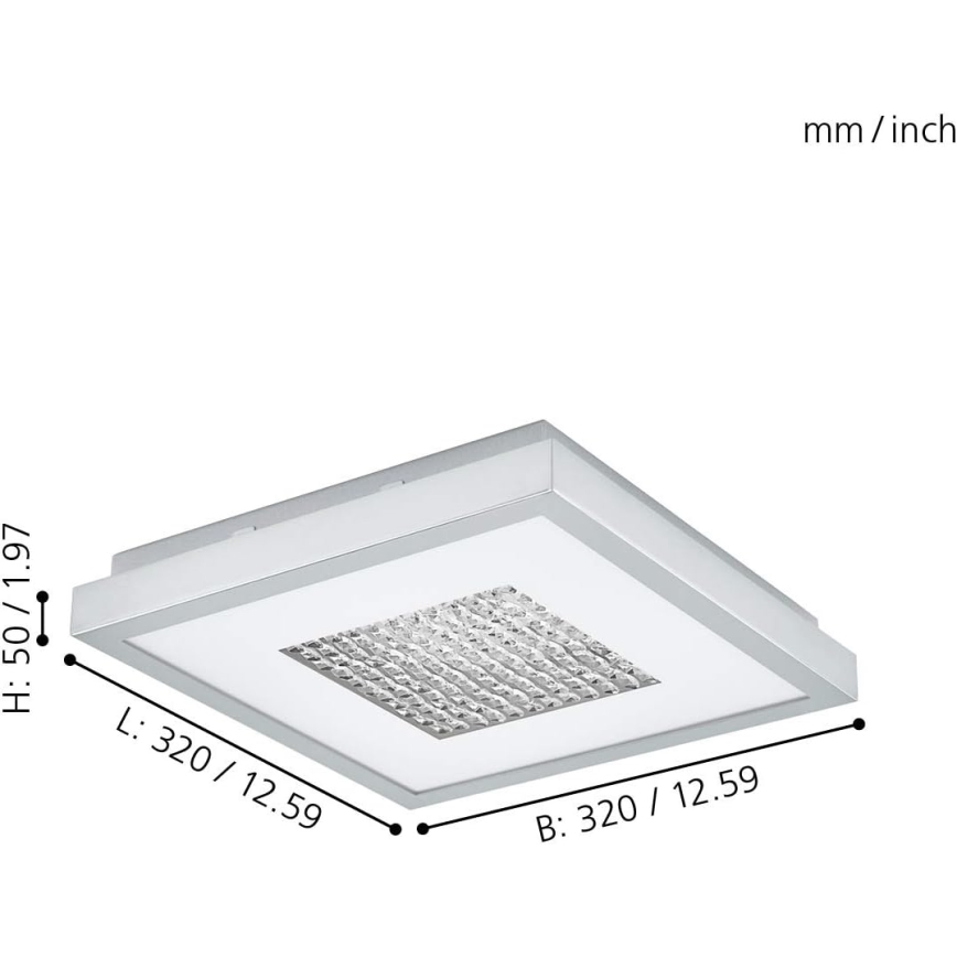 Eglo 98369 - Dimbare LED-plafondlamp PESCATE LED/24W/230V