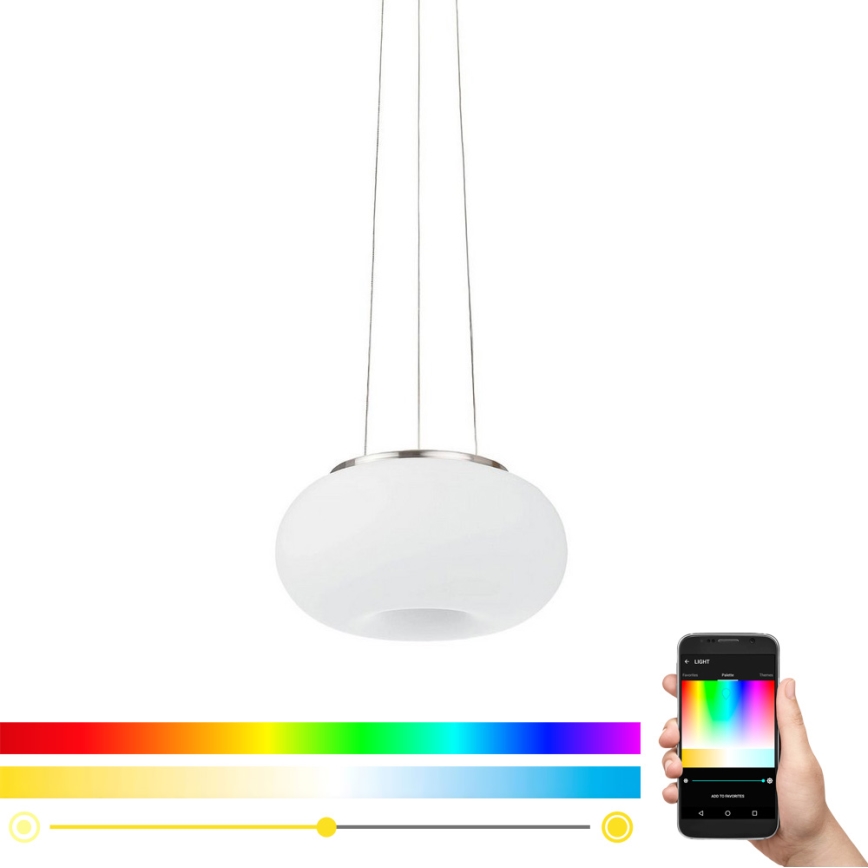 Eglo - LED RGB Dimbare hanglamp aan kabel OPTICA-C LED/21W/230V Ø 37,5 cm