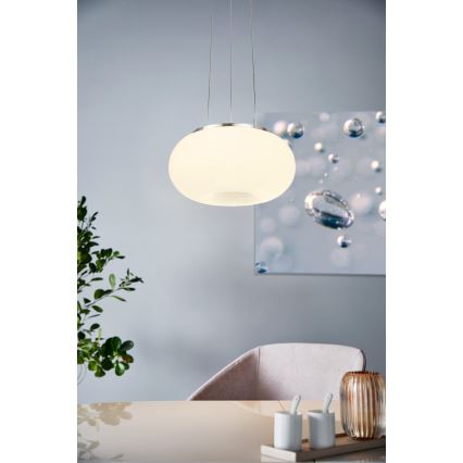 Eglo - LED RGB Dimbare hanglamp aan kabel OPTICA-C LED/21W/230V Ø 37,5 cm