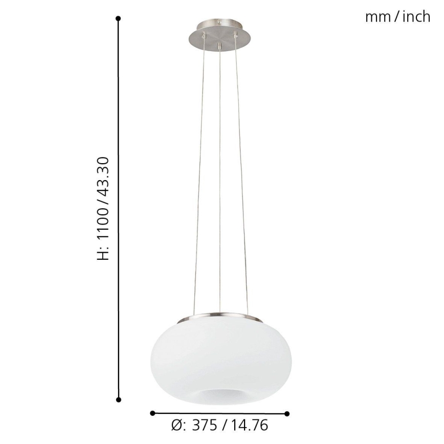 Eglo - LED RGB Dimbare hanglamp aan kabel OPTICA-C LED/21W/230V Ø 37,5 cm