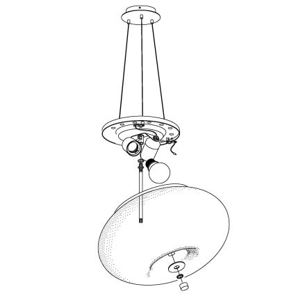 Eglo - LED RGB Dimbare hanglamp aan kabel OPTICA-C LED/21W/230V Ø 37,5 cm