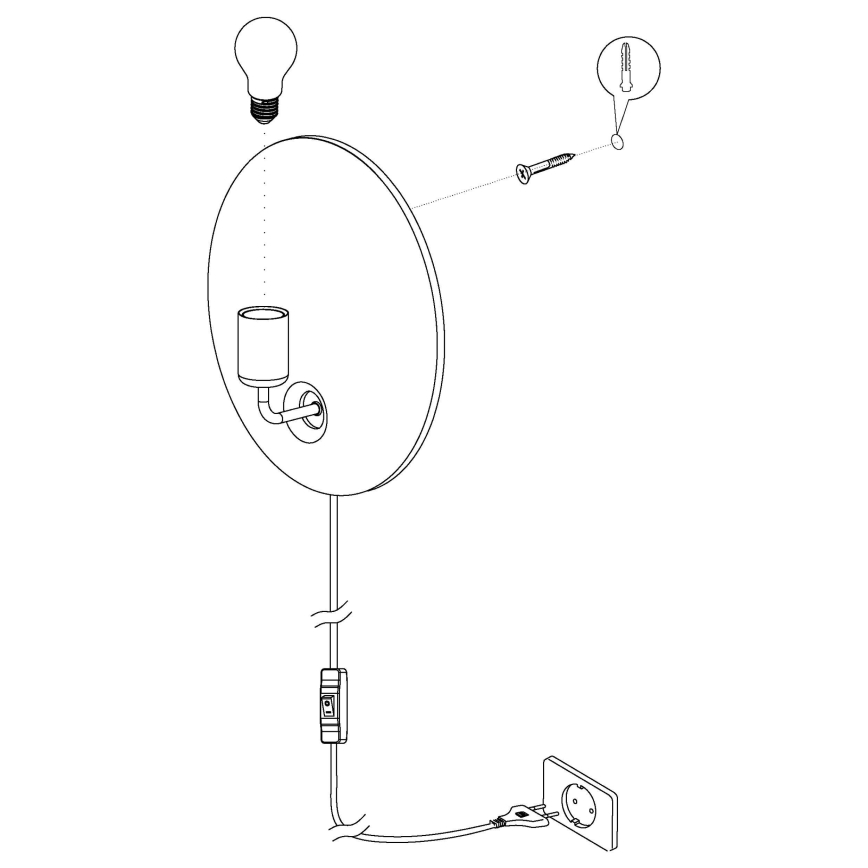 Eglo - Wandlamp 1xE27/60W/230V