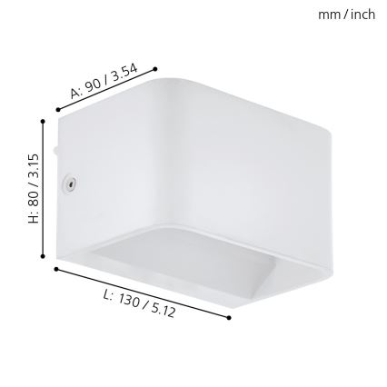 Eglo - LED wand verlichting LED/6W/230V 3000K wit