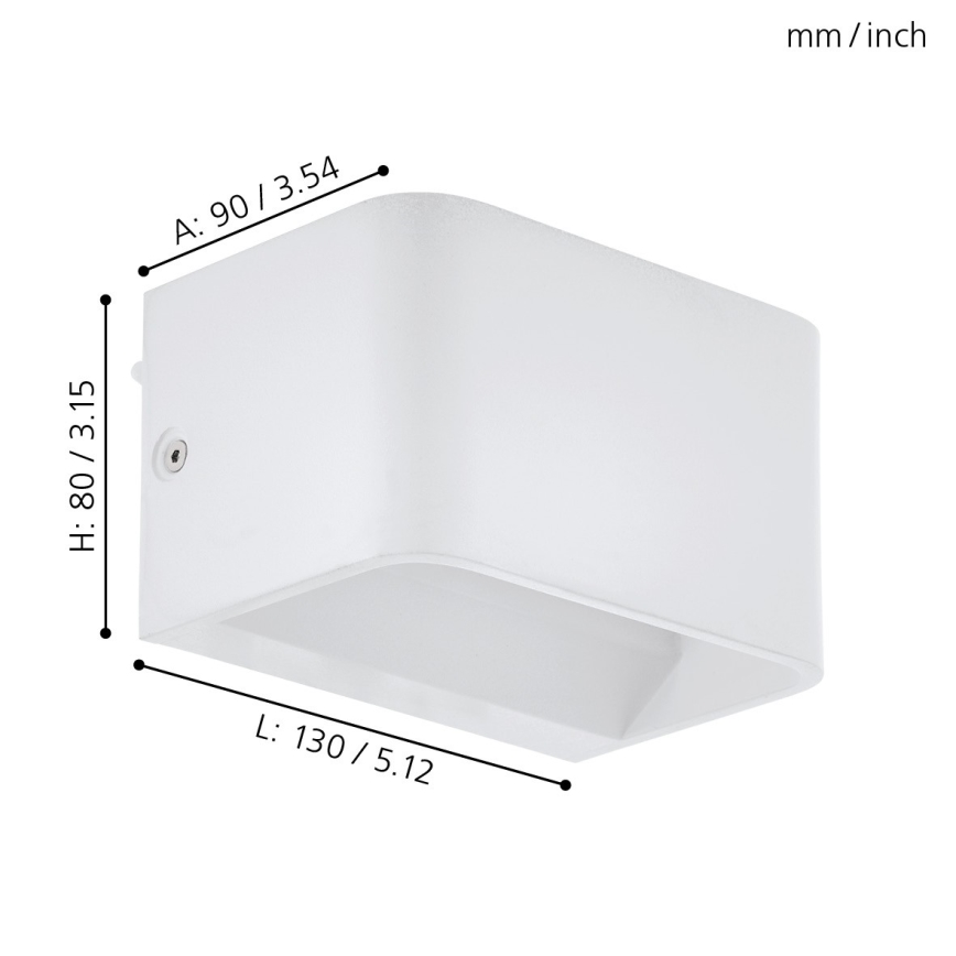 Eglo - LED wand verlichting LED/6W/230V 3000K wit