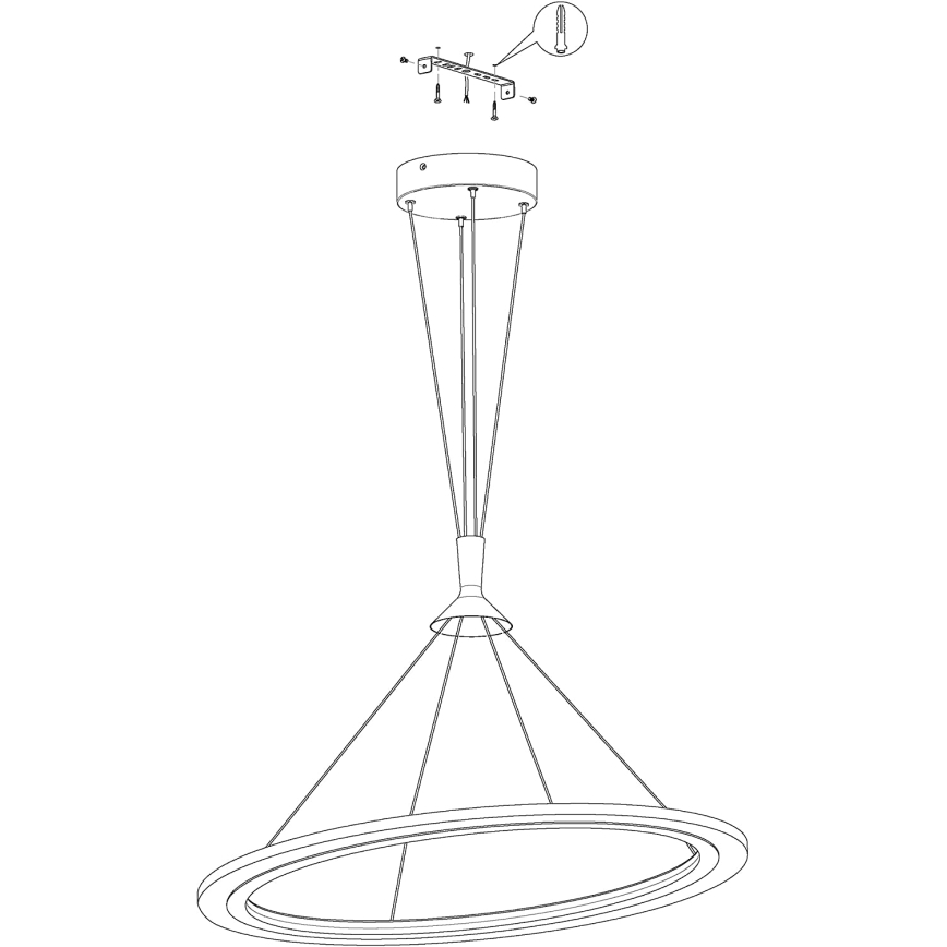 Eglo - LED RGB Dimbare hanglamp aan een koord HORNITOS-C LED/37W/230V + afstandsbediening