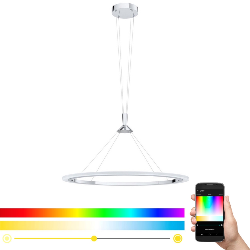 Eglo 98427 - LED RGB dimbare hanglamp aan kabel HORNITOS-C LED/37W/230V + afstandsbediening