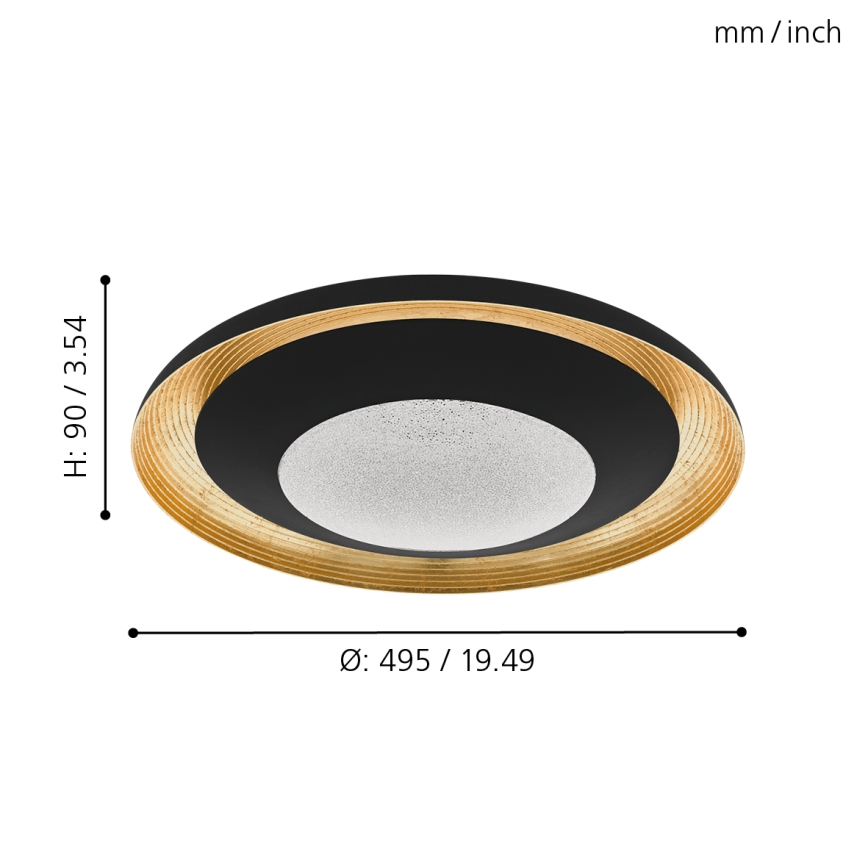 Eglo - LED Plafondlamp dimbaar LED/24,5W/230V + AB
