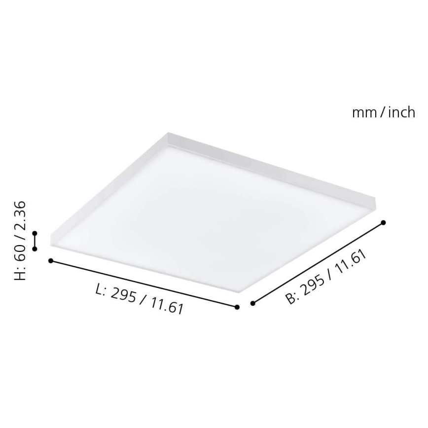 Eglo - Dimbare LED RGB plafondlamp TURCONA-C LED/15W/230V + afstandsbediening