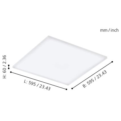 Eglo - LED RGB plafondlamp dimbaar TURCONA-C LED/30W/230V + AB