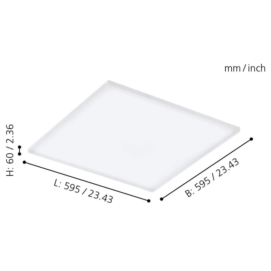 Eglo - LED RGB plafondlamp dimbaar TURCONA-C LED/30W/230V + AB