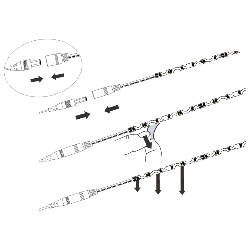 Eglo - LED Strip LED/9,6W/230V/24V 2m