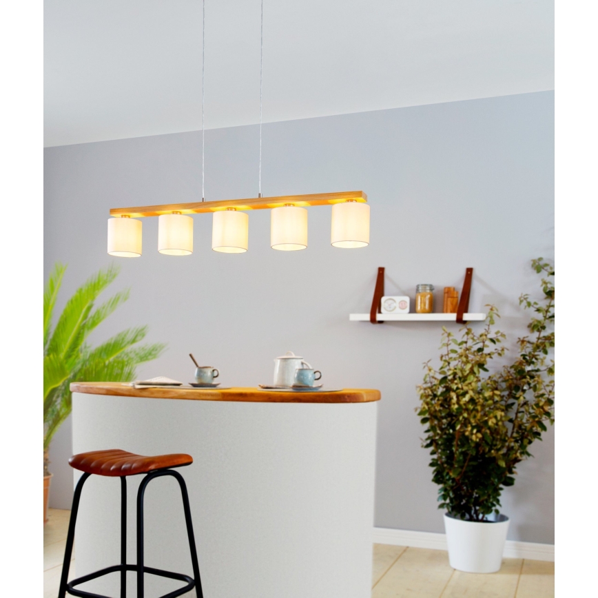 Eglo - Hanglamp aan koord 5xE27/28W/230V