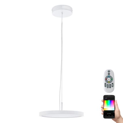 Eglo - LED RGB Hanglamp aan koord dimbaar CERIGNOLA-C LED/21W/230V + afstandsbediening