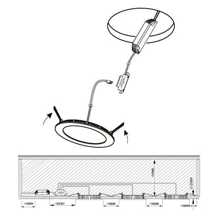 Eglo 98634 - SET 3x Hangende LED Badkamer plafond verlichting FUEVA LED/2,8W/230V