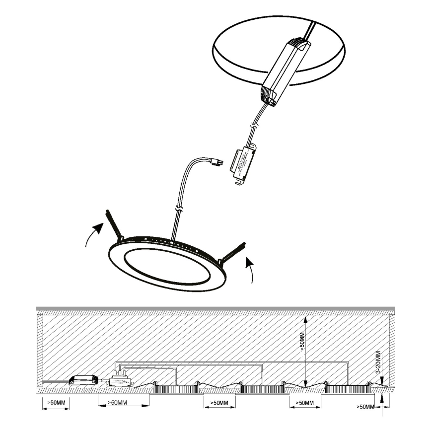 Eglo - SET 3x Hangende LED Badkamer plafond verlichting FUEVA 1xLED/2,8W/230V IP44 glanzend chroom