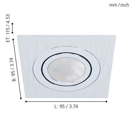 Eglo - LED Inbouwverlichting 1xGU10/5W/230V