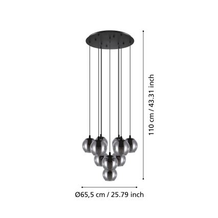 Eglo - Hanglamp aan koord 10xE27/40W/230V