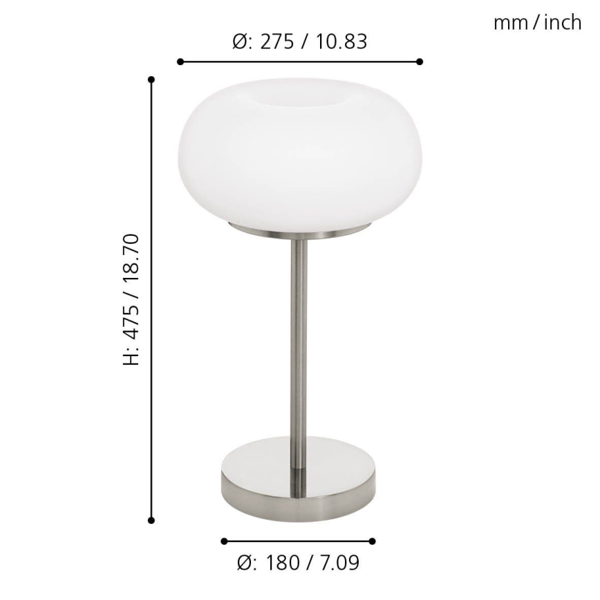 Eglo - LED RGB Dimbaar tafellamp OPTICA-C LED/16W/230V diameter 27,5 cm