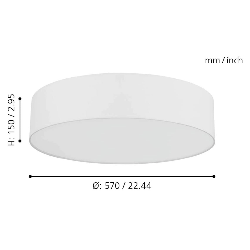 Eglo - LED RGB Plafondlamp dimbaar ROMAO-C LED/33W/230V + AB