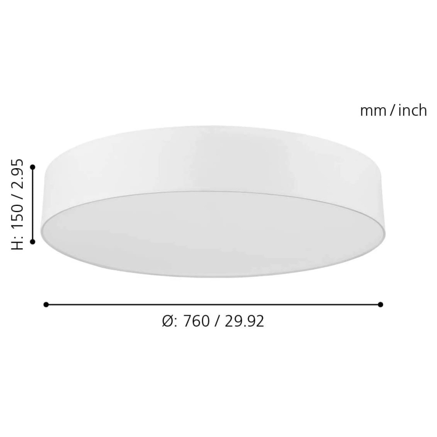 Eglo - Dimbare LED RGB plafondlamp ROMAO-C LED/42W/230V + afstandsbediening